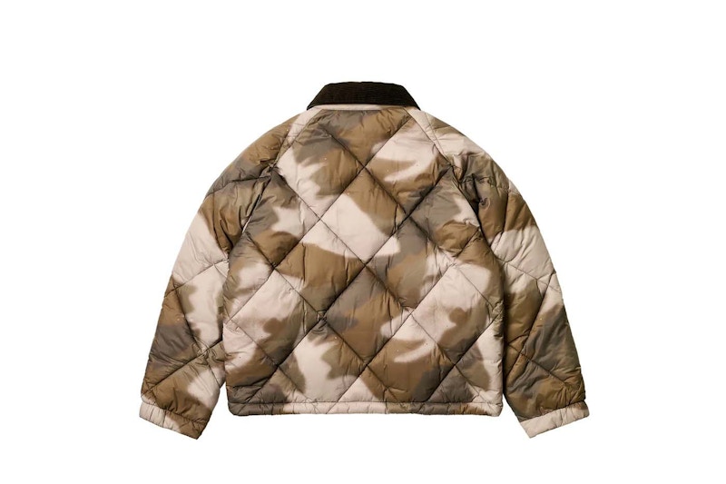 ダウンジャケットpalace × barbour dom quilt camo jacket - ダウン