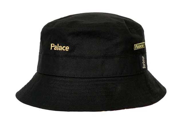 palace × barbour sports hat black バケハ