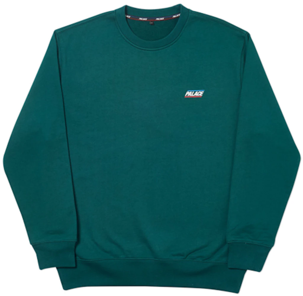 Palace Basically A Crew (FW18) Forest Green Men's - FW18 - US