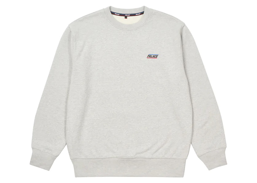 Palace Basically A Crew (FW22) Grey Marl 男士- FW22 - TW