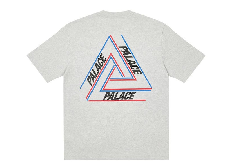 Palace Basically A Tri-Ferg T-shirt Grey Marl Men's - SS21 - US