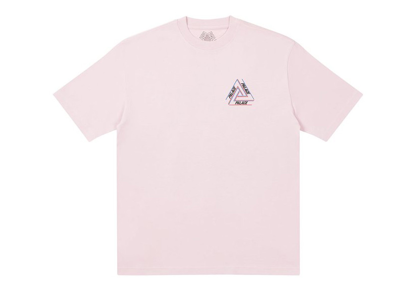 Palace Basically A Tri-Ferg T-shirt Pink Men's - SS21 - US