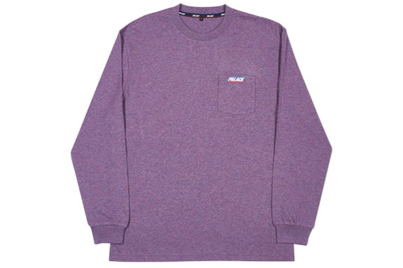 Palace Basically a Pocket Longsleeve Purple Marl