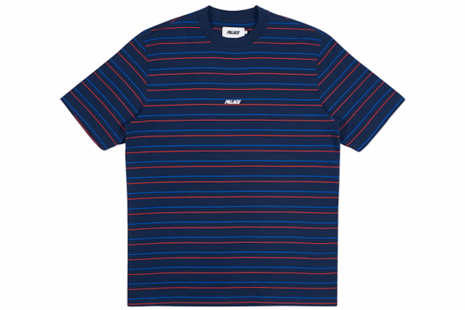 Palace Basically a Stripe T-Shirt Navy/Blue/Red
