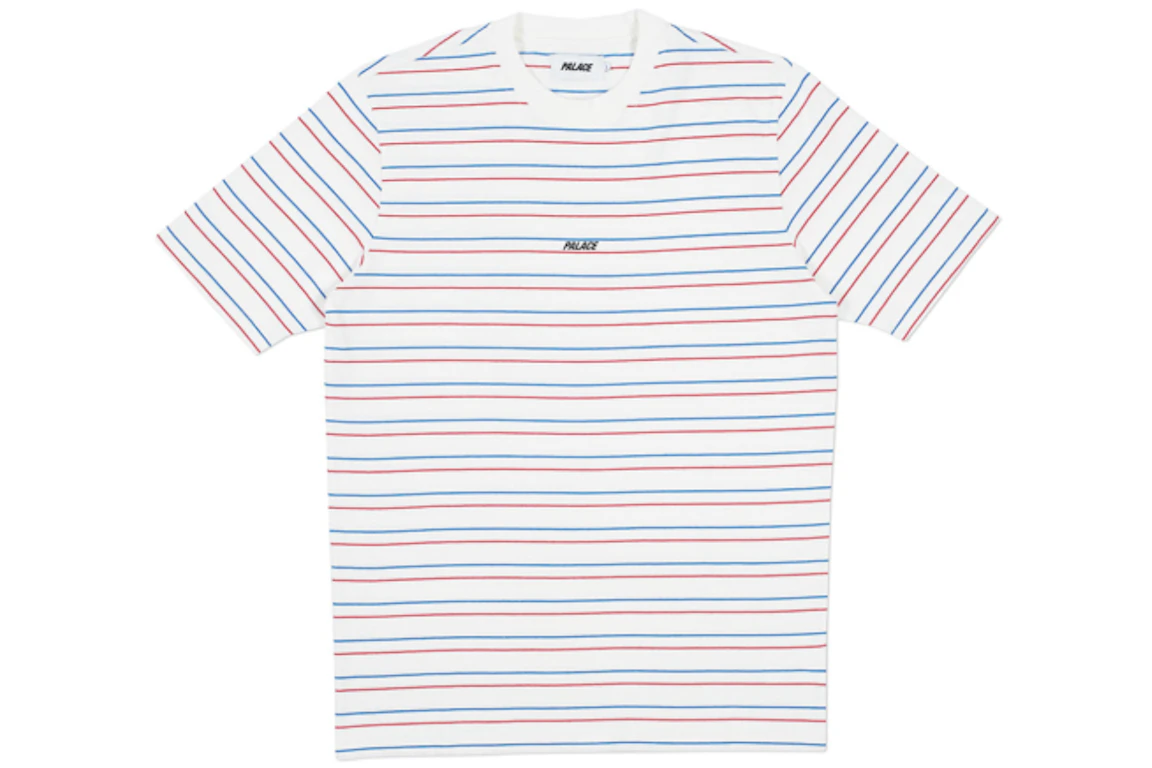 Palace Basically a Stripe T-Shirt White/Blue/Red