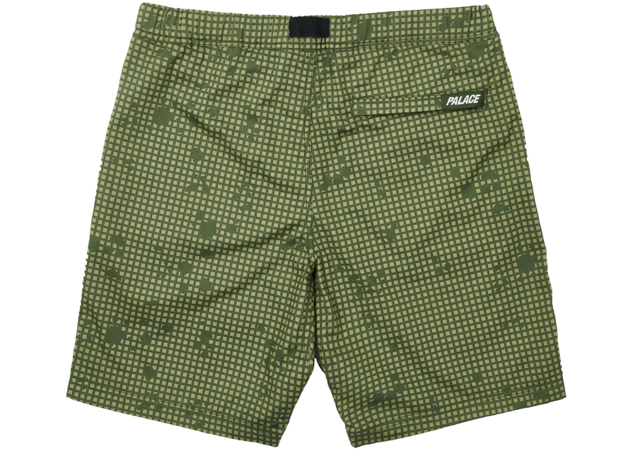 Palace Belter Shorts Olive Grid DPM メンズ - SS21 - JP