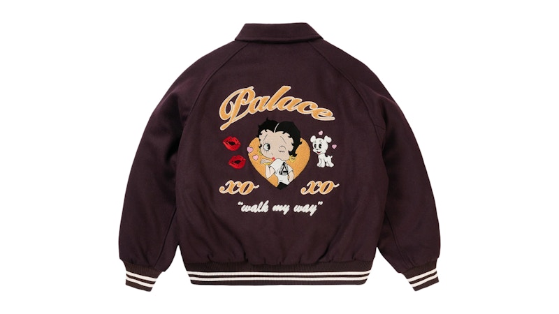 Palace Betty Boop Varsity Jacket Brown