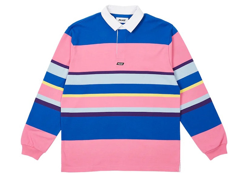 Palace Big Stripe Rugby Top Pink Men's - SS23 - US