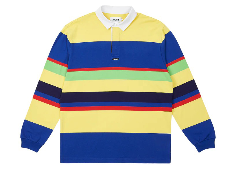 Palace Big Stripe Rugby Top Yellow Men's - SS23 - US