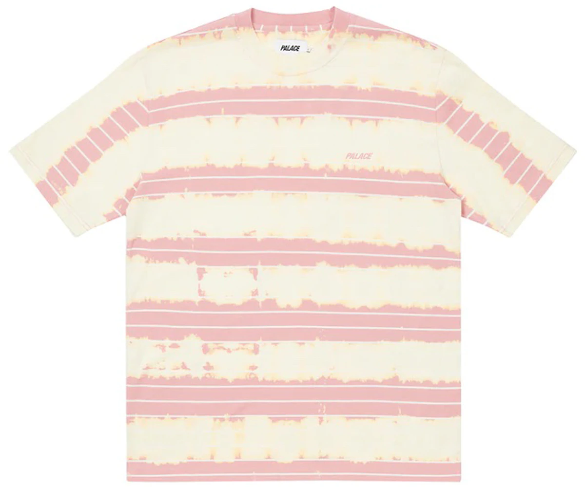 Palace Bleached Stripe T-shirt Pink Men's - SS22 - US