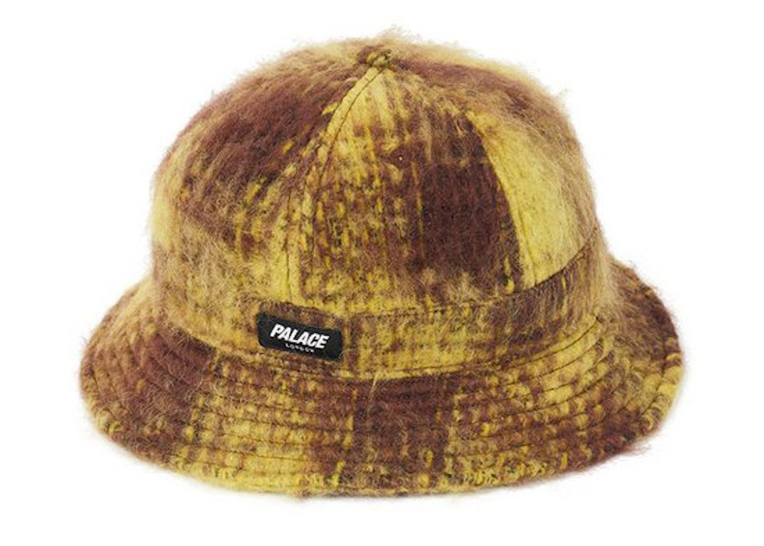 Pre-owned Palace Bless Up Wool Bucket Hat Brown/yellow