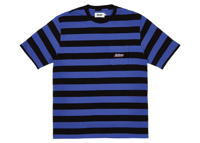 Palace Block Stripe T Shirt Black Men s FW23 US