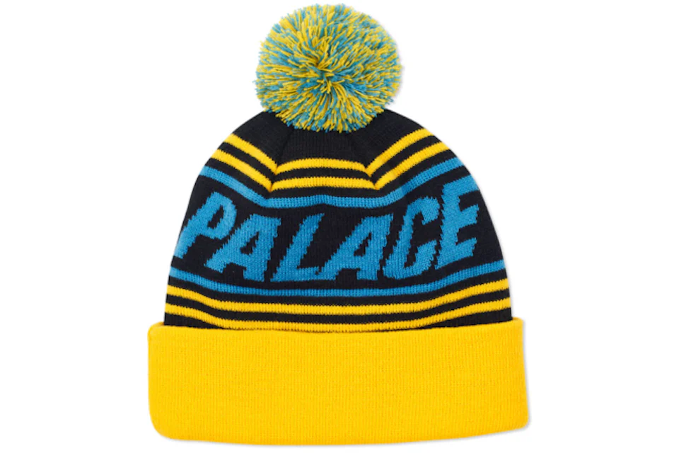 Palace Bobble Hat Blue/Yellow
