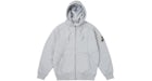 Palace Bonded Sherpa Zip Hood Grey Marl
