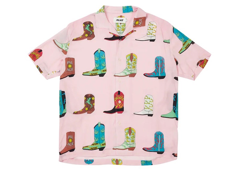 Palace Boots Shirt Pink Men's - FW22 - GB