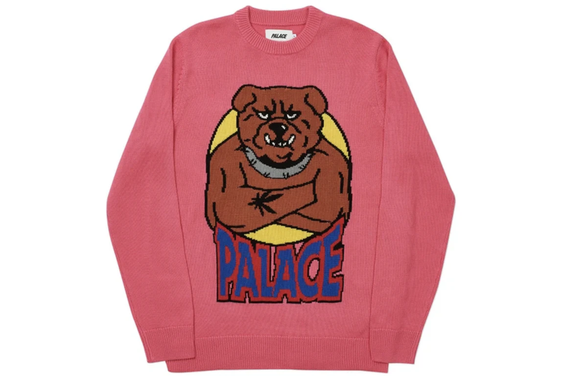 Palace Bulldog Knit Pink