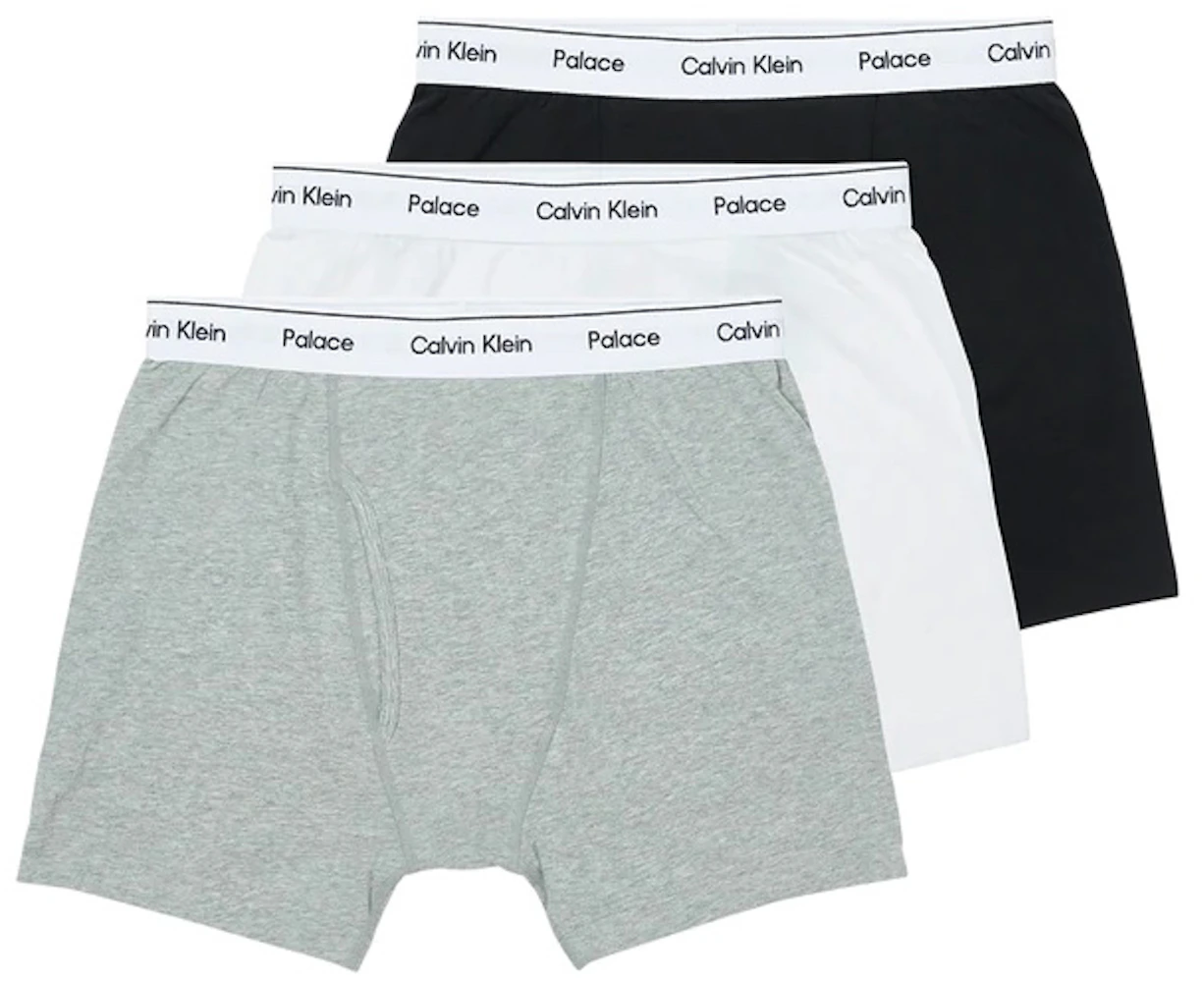 Palace CK1 Boxer Briefs (3 Pack) White/Light Grey Heather Men's - SS22 - US
