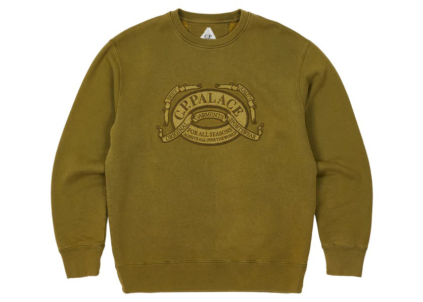 Palace C.P. Company Classic Over Dyed Crew Olive