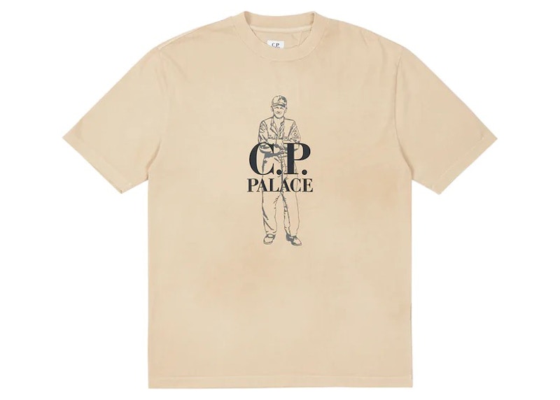 Palace C.P. Company Logo T-Shirt Stone Men's - FW22 - US