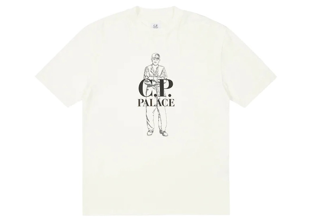 Pre-owned Palace C.p. Company Logo T-shirt White