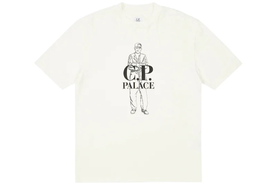 Palace C.P. Company Logo T-Shirt White Men's - FW22 - US