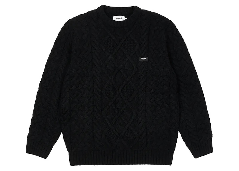 Palace Cable Knit Black Men's - FW22 - US