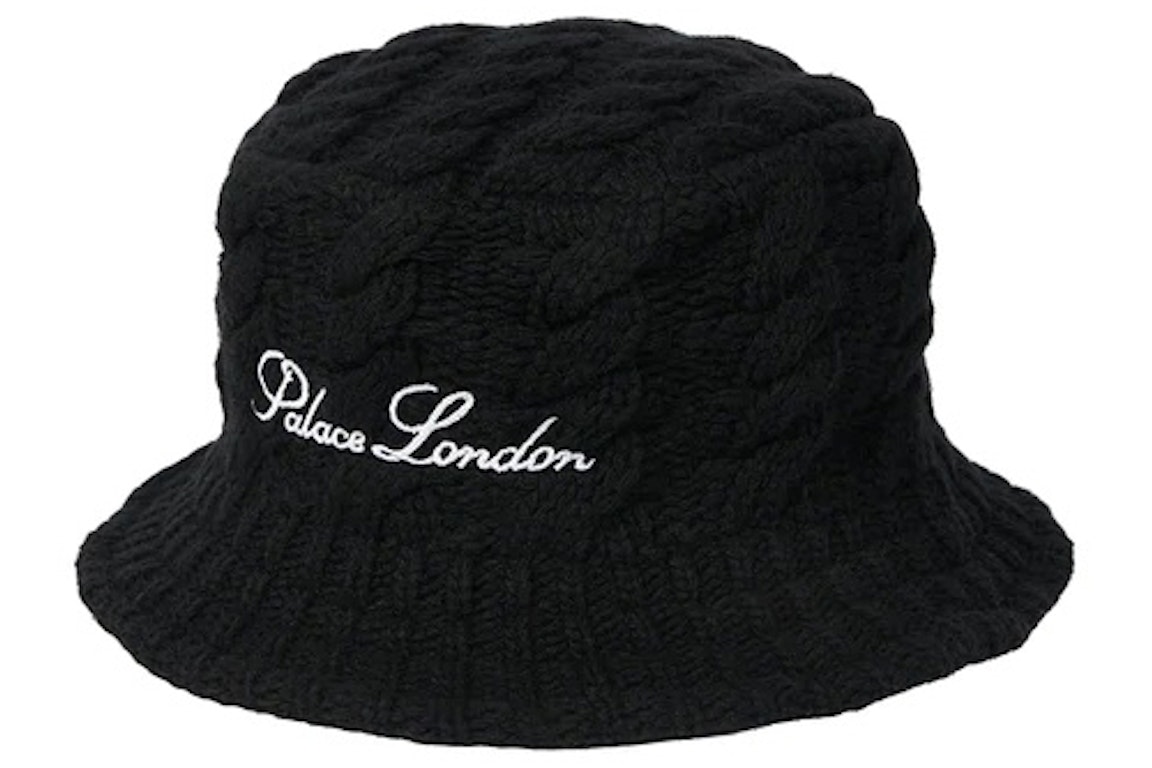 Pre-owned Palace Cable Knit Bucket Hat Black