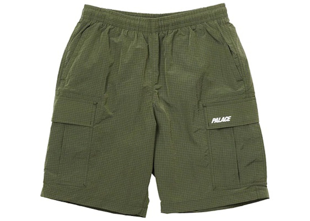 Pre-owned Palace Cargo Shell Shorts Olive