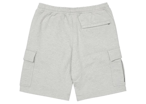 Palace Cargo Sweat Shorts Grey Marl Men's - FW22 - GB