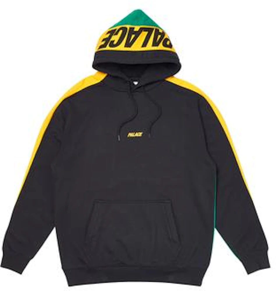 Palace Catch Up Hoodie Yellow/Green Men's - FW19 - US