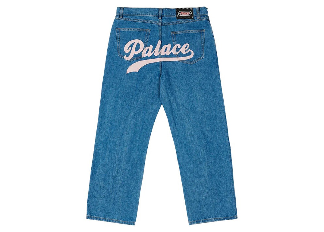 Pre-owned Palace Chain Script Jean Stone Wash