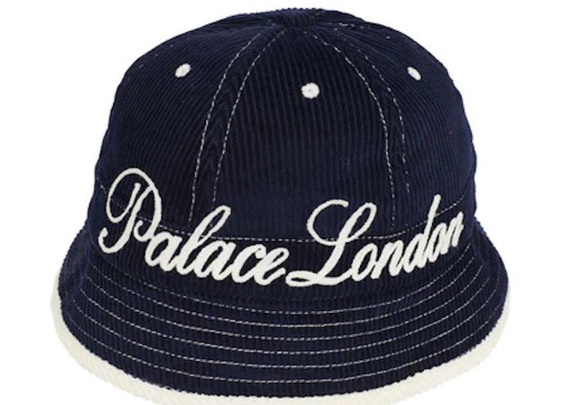 Palace Chain Stitch Bell Bucket Hat Navy Men's - SS22 - US