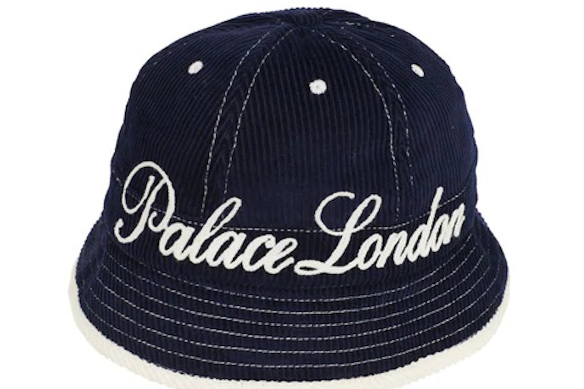 Pre-owned Palace Chain Stitch Bell Bucket Hat Navy