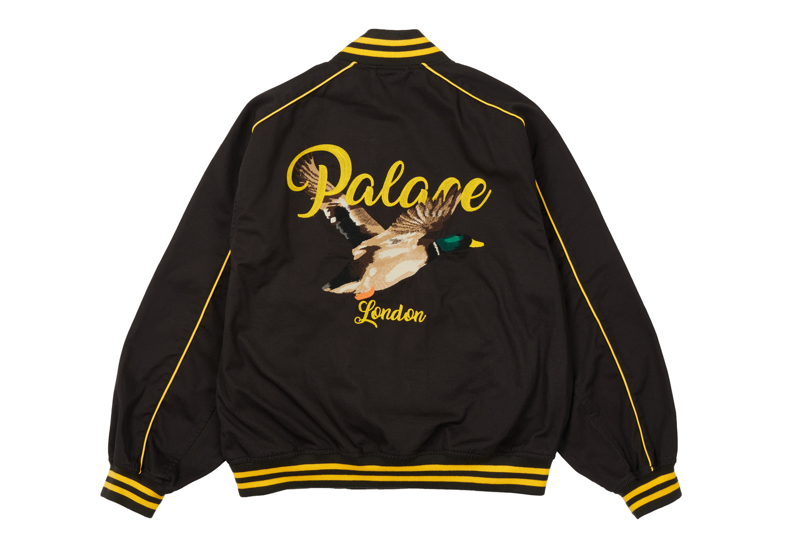 Palace Chain Stitch Bomber Jacket Black Hombre - SS21 - MX