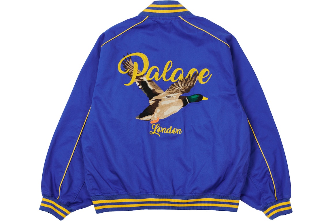 Pre-owned Palace Chain Stitch Bomber Jacket Blue