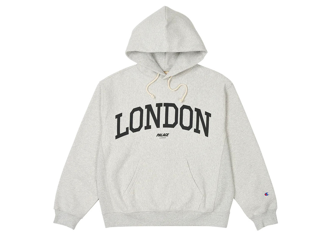 Palace Chizzle Up Hood Grey Marl 19AW