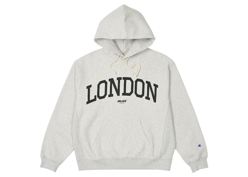 Palace Champion London Shop Hood Grey Marl Men's - FW23 - US