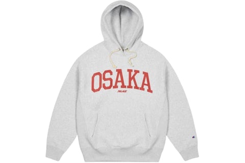 Felpa con cappuccio Palace Champion Osaka Exclusive Shop Grey Marl