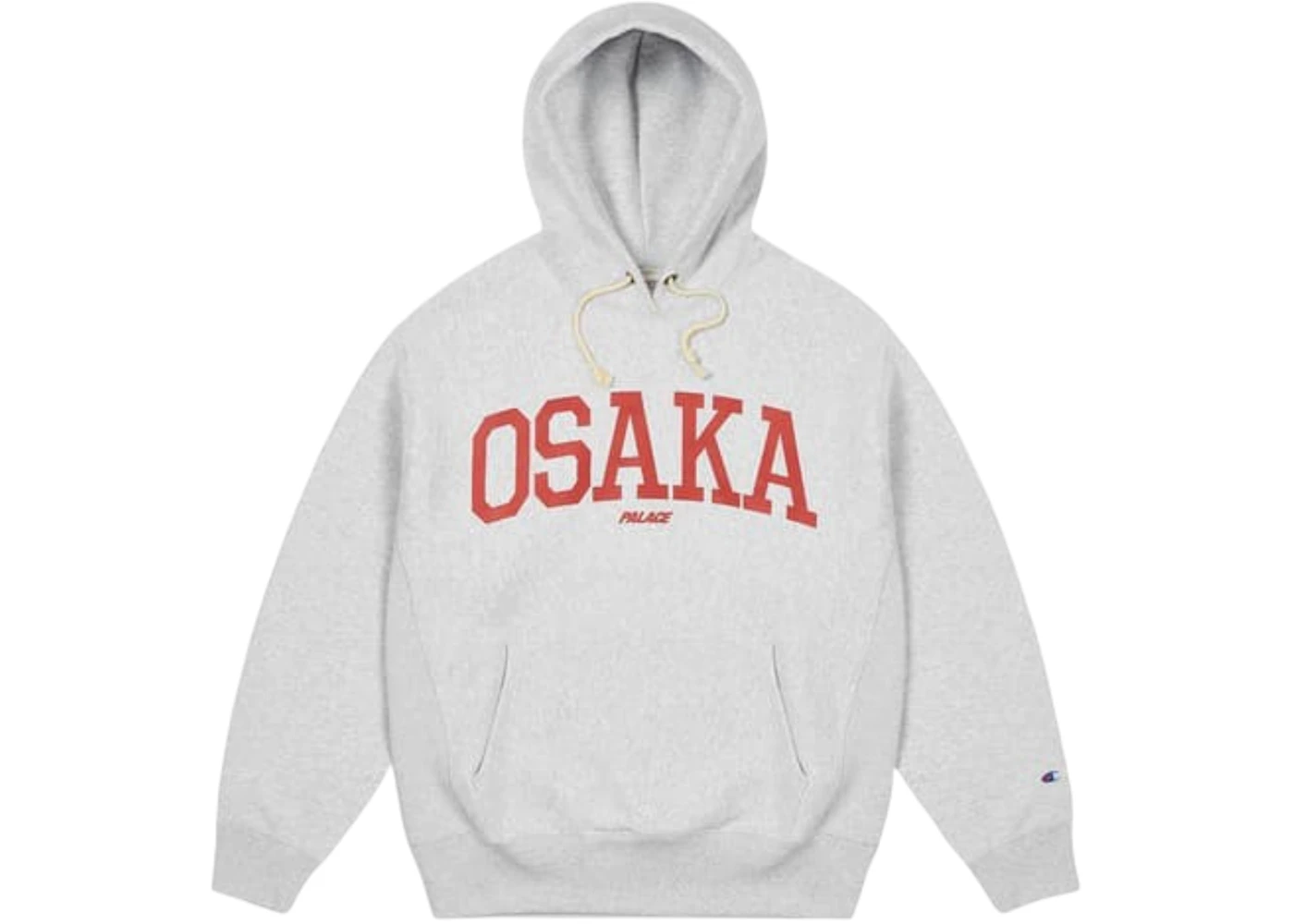 Felpa con cappuccio Palace Champion Osaka Exclusive Shop Grey Marl