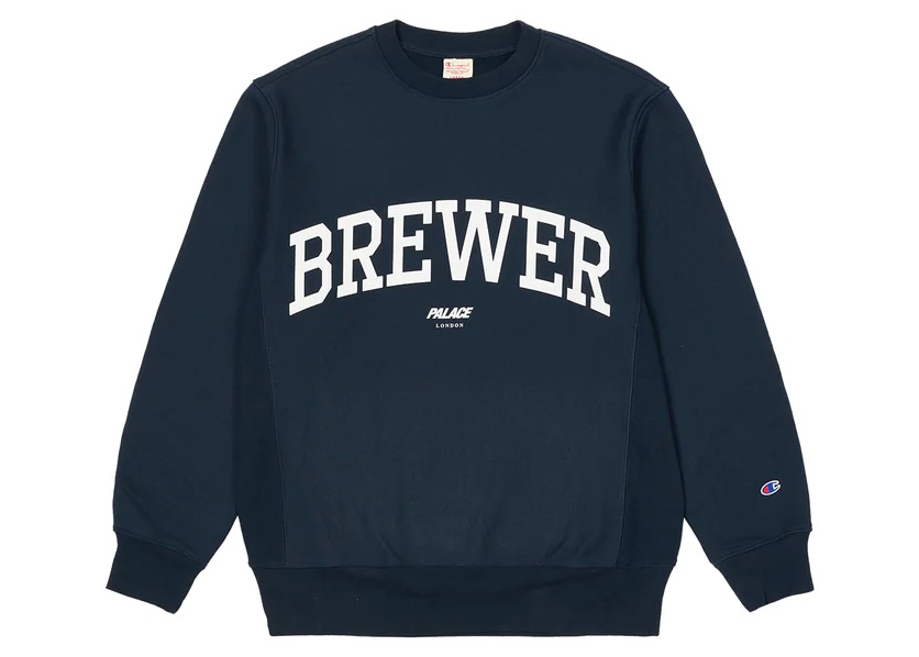 Palace Champion Shop Brewer Crew Navy