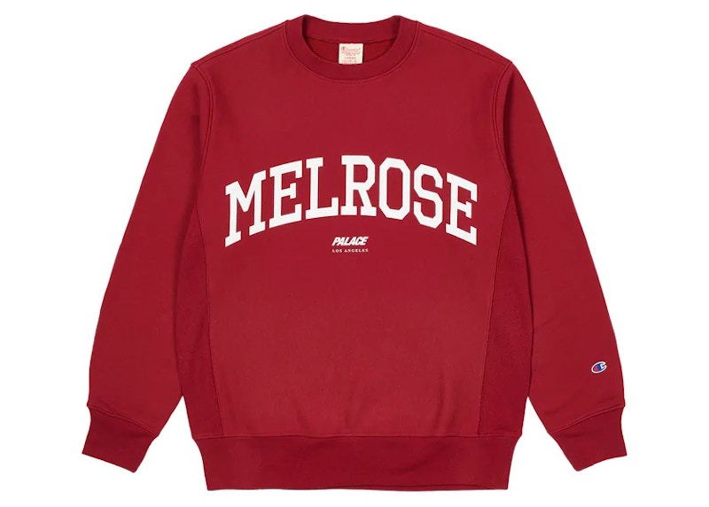 Palace Champion Shop Melrose Crew Burgundy Men's - FW22 - US