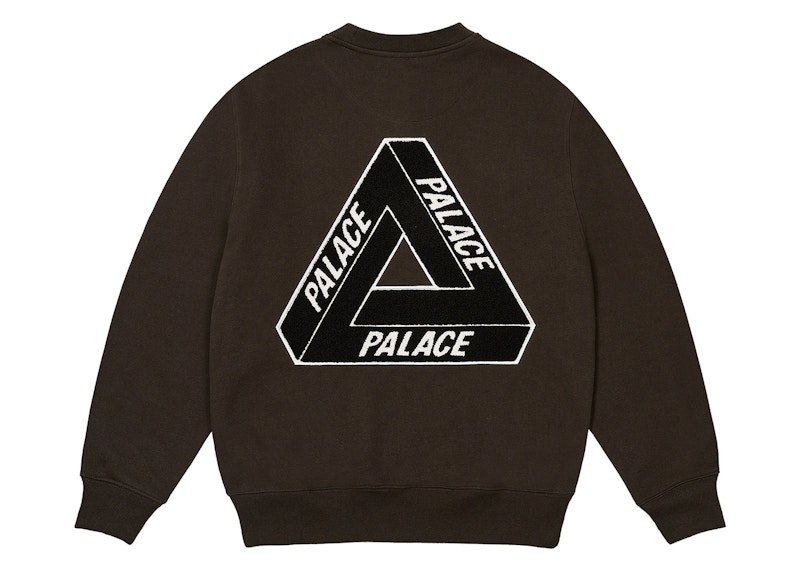 Palace Chenille Tri-Ferg Crew Black Men's - FW24 - US