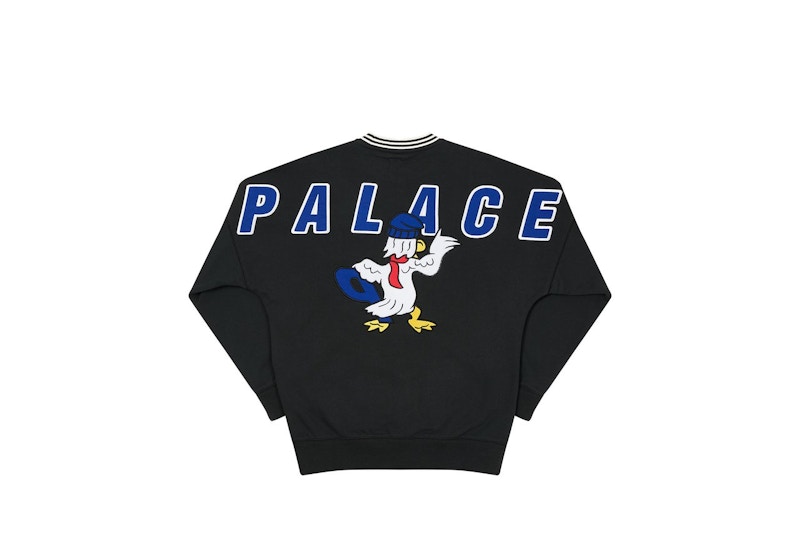 Palace Chilly Duck Out Drop Shoulder Crew Black Men's - FW20 - GB