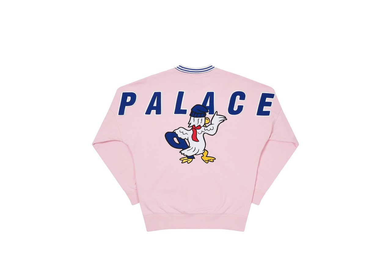 Palace Chilly Duck Out Drop Shoulder Crew Pink Men's - FW20 - US