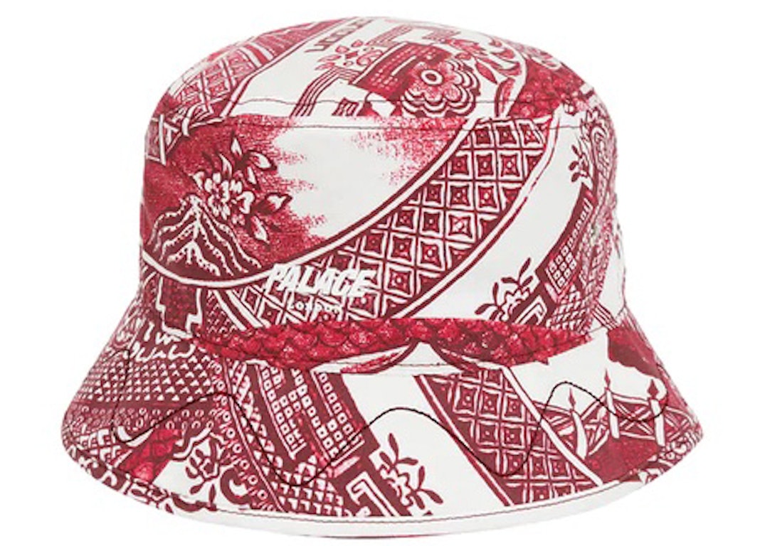 Pre-owned Palace China Plate Bucket Hat Red
