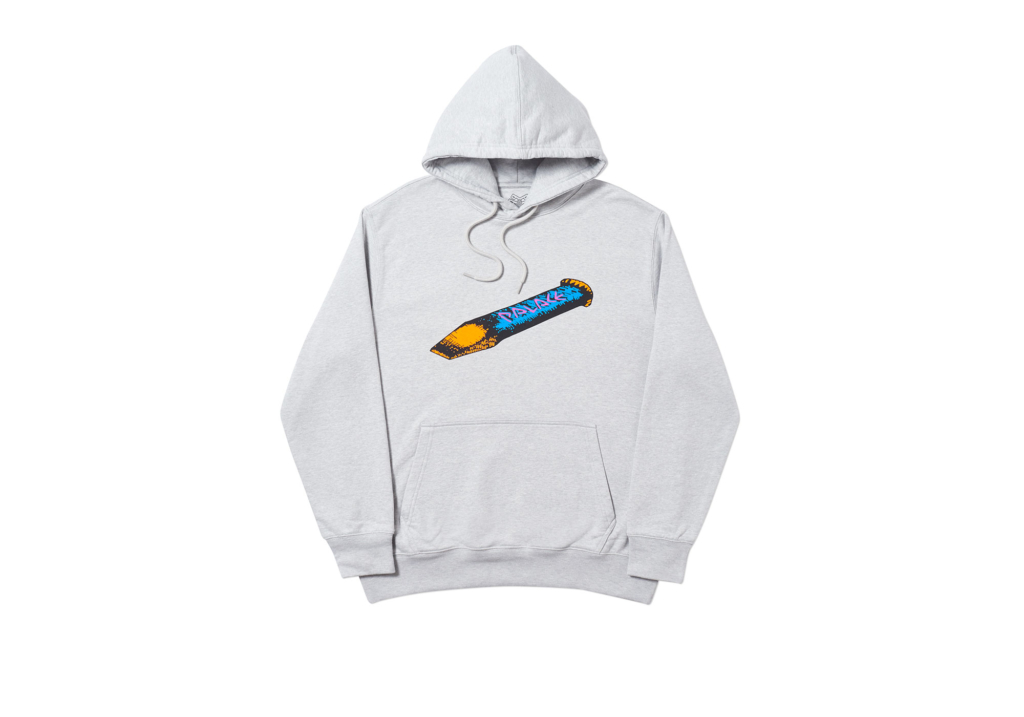 Palace Chizzle Up Hood Grey Marl - FW19 Men's - US