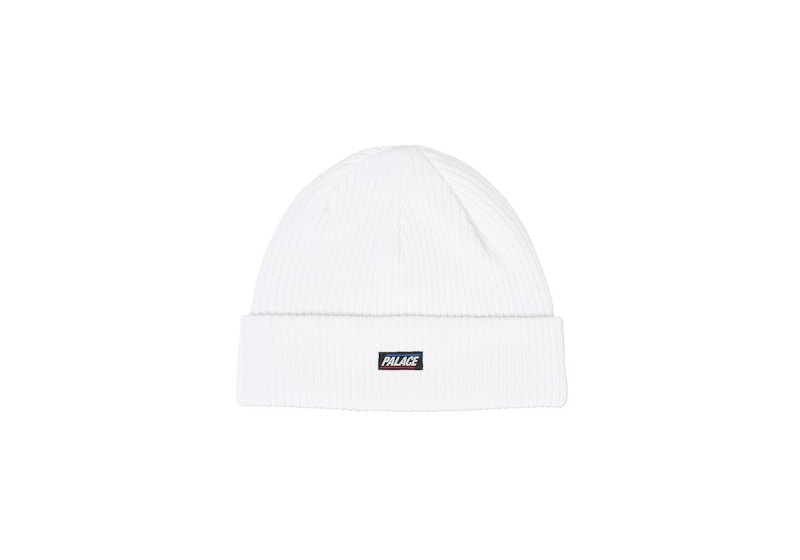Palace Chunk Rib Beanie White