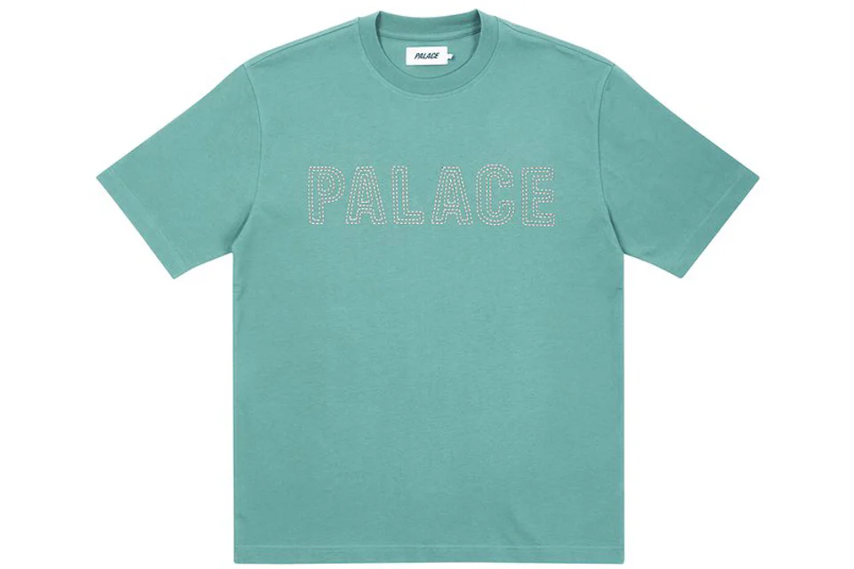 Palace Contrast Stitch T-shirt Ice Blue