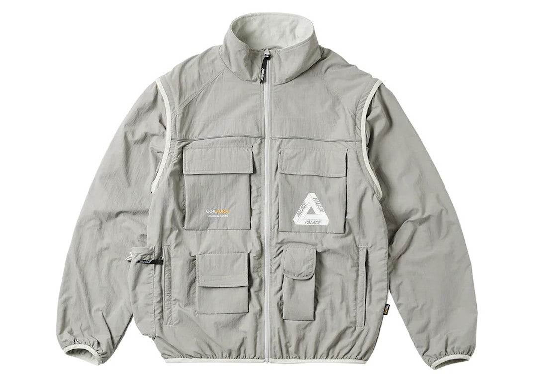 Pre-owned Palace Cordura Rs Zip Off Jacket Grey