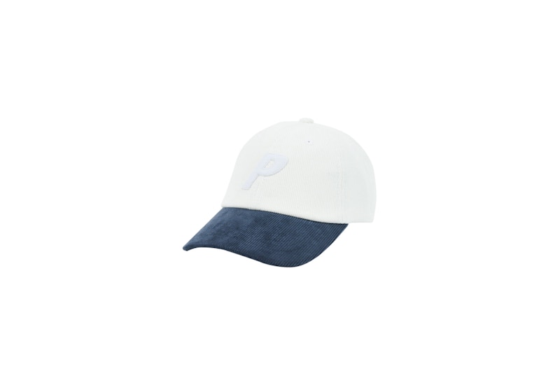 Palace Corduroy P 6-Panel White/Navy - SS18 - US